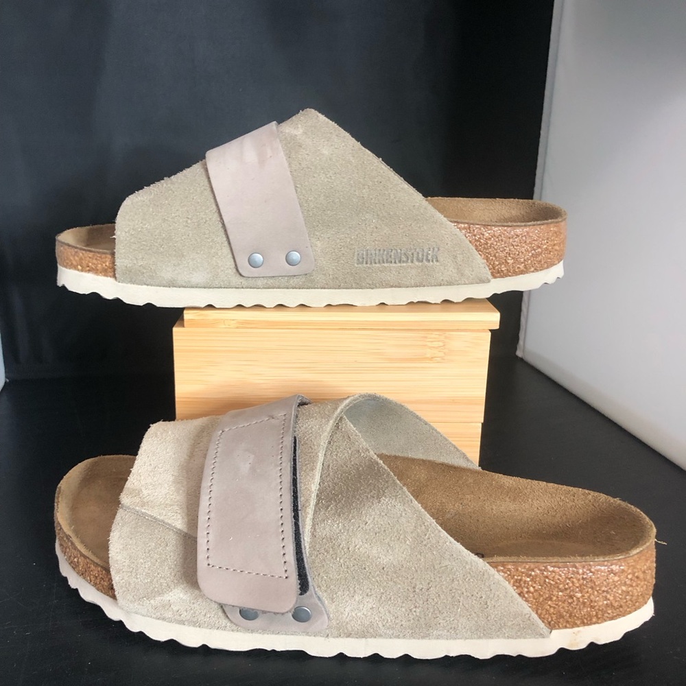 Birkenstock Brown Suede Footbed Sandals